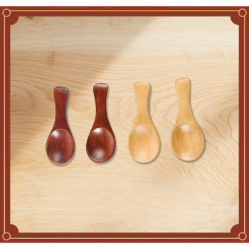 Japanese foreign trade in stock lotus wood children spoon milk powder wooden spoon ice cream spoon take tea spoon printable logo factory wholesale