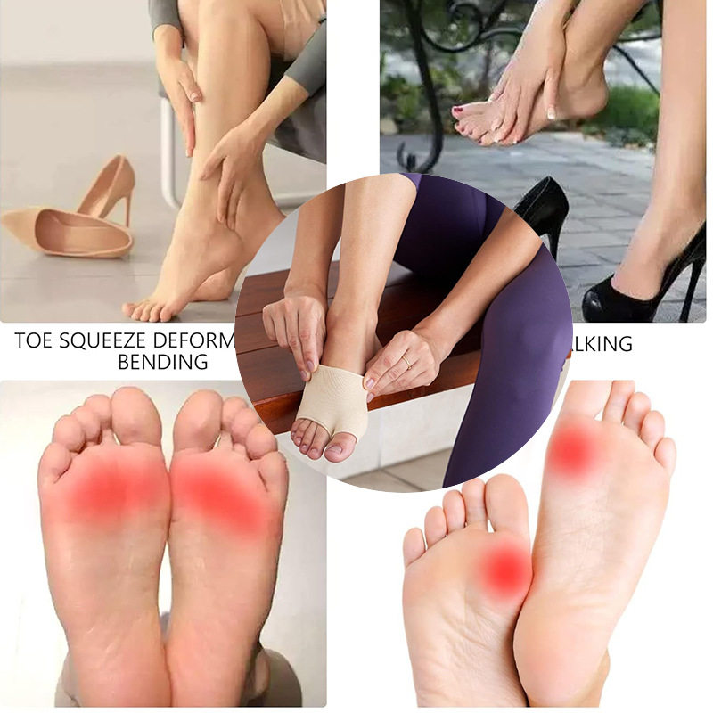 Cross-Border Best-Selling Metatarsal Pads, Gel Pads, Toe-Separating Forefoot Insoles, Anti-Slip Foot Pads, Thickened Half-Size Pads, Threaded Forefoot Pads