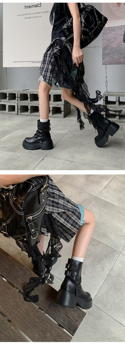 Boot nữ da bò cổ thấp gót xuồng khóa kéo bên hông — Lớp lót đơn màu đen, Lớp lót đơn màu nâu, Lót nhung đen, Lót nhung màu nâu