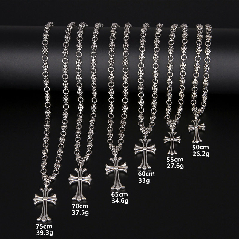 European and American cross necklace jewelry punk men's and women's vintage necklace personalized casting crostar pendant necklace