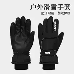 Ski Gloves for Men and Women, Thick and Warm, Touchscreen-Compatible for Electric Bikes, Cold-Proof, Anti-Slip, Anti-Freeze, Winter Cotton Gloves, Cross-Border