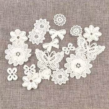 Factory direct lace handmade DIY clothing accessories hairband hairpin accessories bow flower embroidery cotton