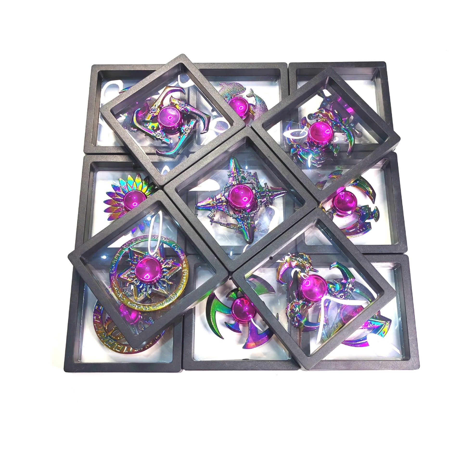 [100] finger gyro metal fingertip gyro colorful zinc alloy finger rotation decompression artifact decompression