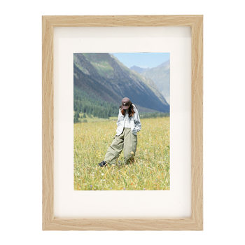 Simple Pvc Photo Frame with Wood Effect, Photo Wall Display Stand, Living Room Bedside Table New Year Photo Frame Decoration