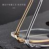 Danyang Glasses Wholesale Ultra-Light Frames Pure Titanium Glasses Frames Myopia Frames Women's Half-Frame Gold Wire Titanium Frames Men 1907