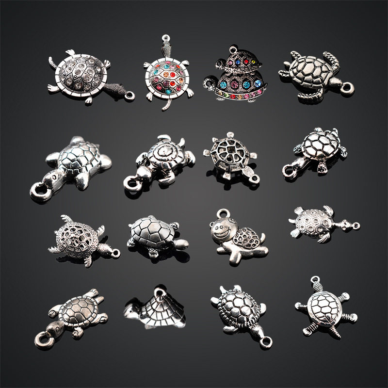 Cross-Border Marine Life Series Pendants Turtle Turtle Tortoise Snapping Turtle DIY Alloy Jewelry Accessories Clothing Accessories