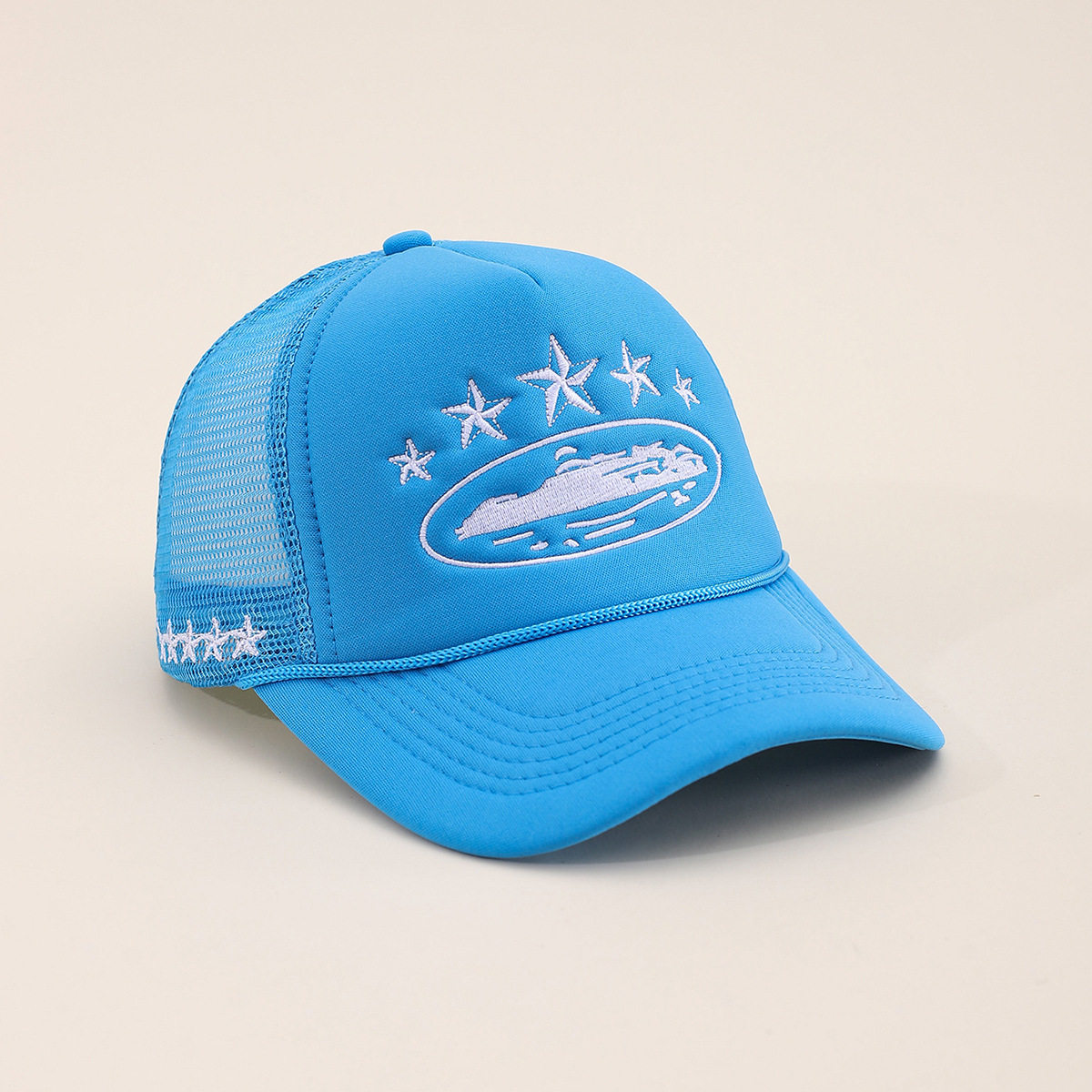 Corteiz CRTZ sombrero de béisbol de moda gorra de cinco estrellas de malla a juego de color gorra de verano gorra de camión de todo fósforo hombre