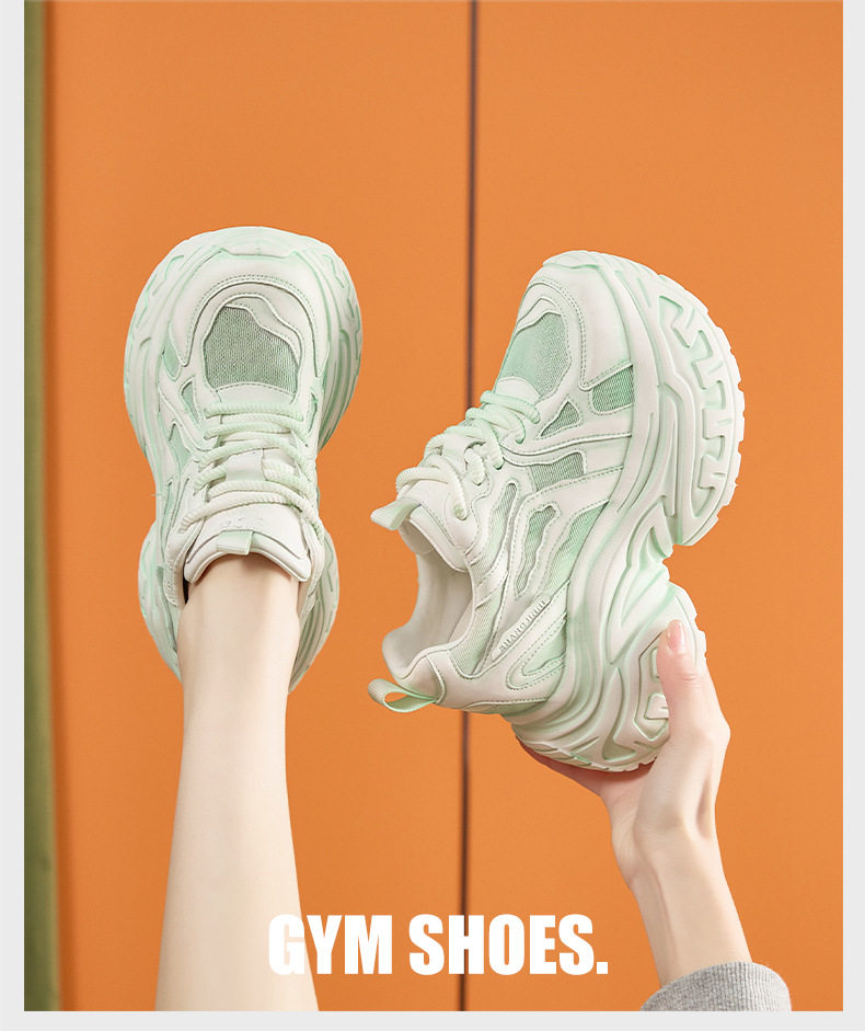 Giày sandal cao gót nữ hở mũi đế xuồng platform, gót siêu cao 8 cm, form mũi tròn, quai ngang dây buộc — Bột trắng, Bạc, Trắng, xanh lá chi tiết 16