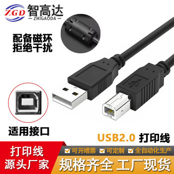 Wholesale Usb2.0 Printing Cable a to B Square Port 0.5m to 10m Computer Printing Data Cable Computer Connection Cable