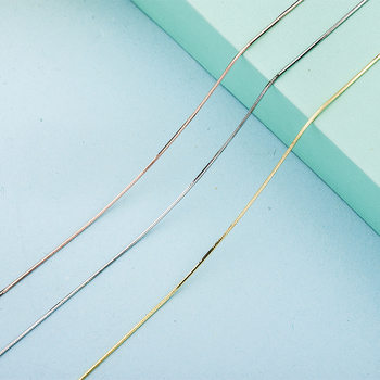 Sterling Silver Snake Bone Chain Necklace Women's Simple All-match Pendant Clavicle Chain Platinum Plated Gold Rose Gold Pigment Chain