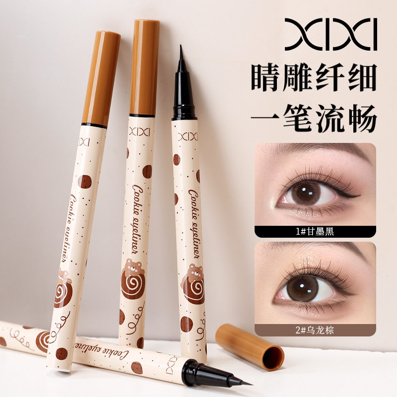 Xixi Slim and Flexible Liquid Eyeliner Pen for Women, Ultra-Fine, Quick-Drying, Waterproof, Sweat-Proof, Non-Smudging, Lower Lash Line and Under-Eye Eyeliner Pen