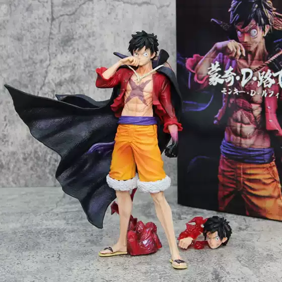 Standing Luffy Figure One Piece Gk Double-Headed Anime Model Ornament Doll Statue Cross-Border Toy Wholesale