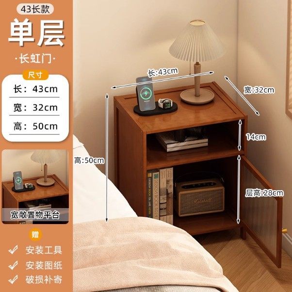 简易书柜防尘加深窄款夹缝置物柜带柜门书架落地家用多层放书本架