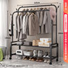 Clothes Rack Floor-Standing Vertical Home Bedroom Clothes Rack Dormitory Thickened Removable Wheeled Coat Rack Clothes Drying Rod