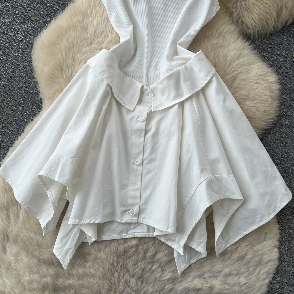 Sleeveless A Line Irregular Dress Summer Slim Fit Versatile Casual Style Wholesale Available