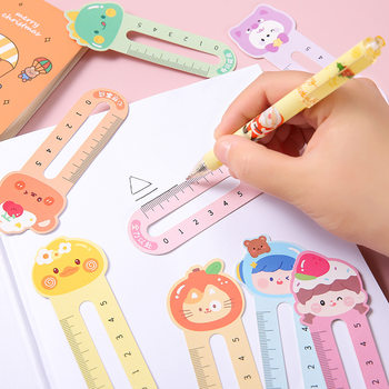 Cute simple creative bookmark ruler box cartoon small animal high color value student paper stationery 61 gift