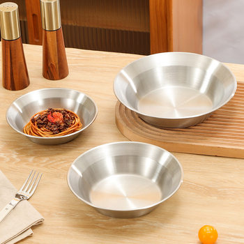 Thickened Stainless Steel Cooking Basin, Fruit Salad Basin, Western Food Plate, Golden Ramen Bowl, Cold Noodle Bowl, Cold Dish Bowl, Pastry Bowl