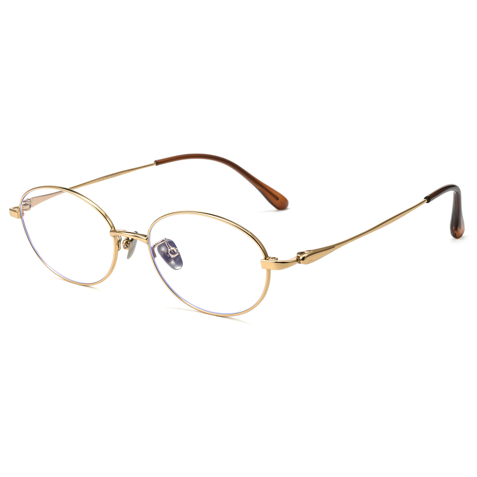 Korean Style Natural Cool Oval Small Size Myopia Glasses for Women, Danyang Prescription Glasses, Internet Celebrity Blue Light Blocking Glasses Frames Wholesale