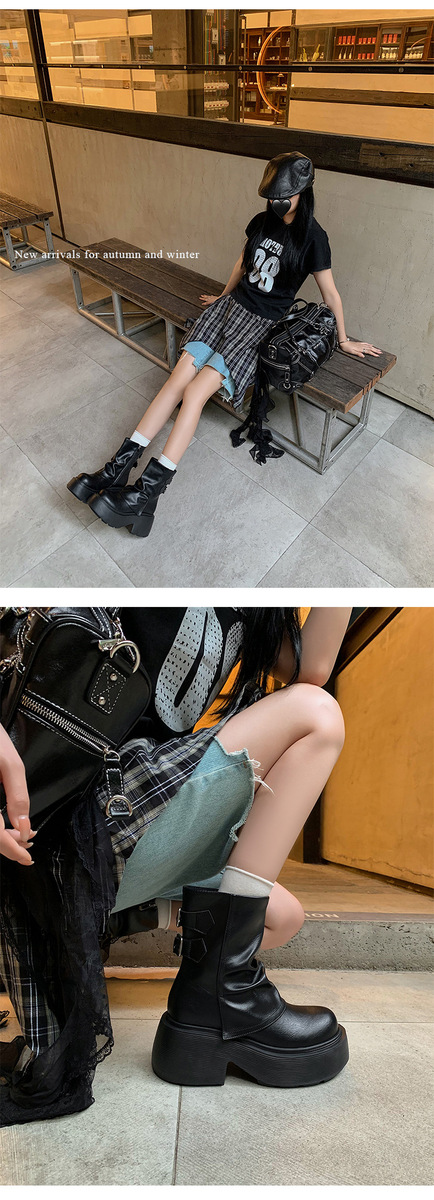 Boot nữ da bò cổ thấp gót xuồng khóa kéo bên hông — Lớp lót đơn màu đen, Lớp lót đơn màu nâu, Lót nhung đen, Lót nhung màu nâu