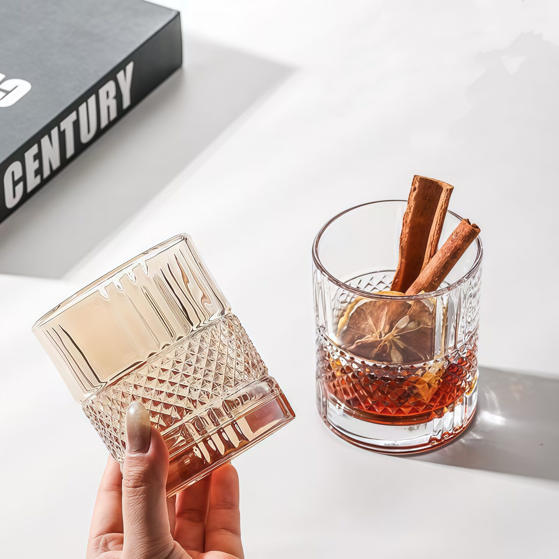 Crystal Wine Glass Whiskey Glass Wine Glass Bar Light Luxury Classical Large Beer Glass Spirits Wine Set