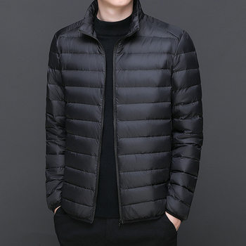 [Cui Wanzhi recommend-New GB] Couple's Light Down Jacket with Vertical Collar Portable Jacket Winter Warm Jacket