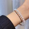 Zhuji Wash Your Wash Your Hands Without Picking and Stacked Wearing Natural Nucleess Freshwater Pearl Bracelet Small Round Bead Elastostring All-match Bracelet