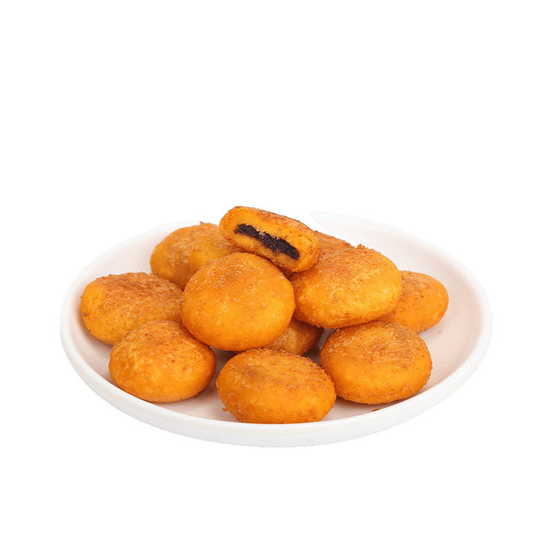 Moist Pumpkin Cake with Bean Paste Filling Breakfast Pastry Snack Frozen Dessert Semi-Finished Fried Food Dessert