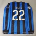 09-10 Inter Milan Home Long Sleeve Jersey #22 Milito - with Patches