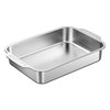 Thickened Stainless Steel Crayfish Tray, Commercial Tray, Grilled Fish Tray, Sauce-Dipping Small Seafood Tray, Household Food Preparation Rectangular Tray