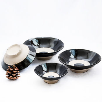 Factory Direct Sales Retro Wine Bowl, Old-Fashioned Earthen Bowl, Black Bowl, Ceramic Falling Wine Bowl, Water Guillotine Wine Bowl, Ancient Steaming Bowl, Special Bowl