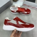 Pra sneakers dark red paint gray mesh