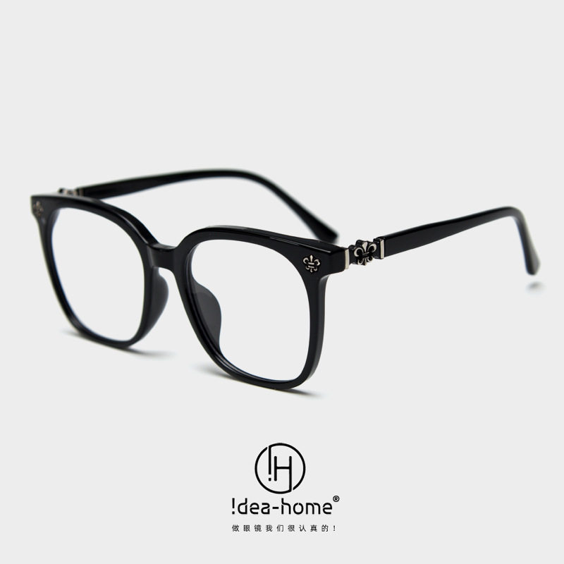 72350 new large frame TR90 myopia glasses frame men's and women's online famous literary retro flat frame can be equipped with the number of degrees