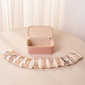 Cross-border New Internet Celebrant Jewelry Storage Box Portable Travel Jewelry Storage Box Split Ear Studs Earrings Jewelry Box