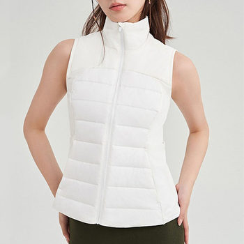 Amazon Cross-border New Autumn and Winter Warm Outdoor Sports Yoga Down Jacket Women's Light Down Vest Jacket