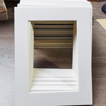 Photo Frame Picture Frame Lined with Cardboard Mounting 567810 Inch 4 Square Grids 9 Factory Wholesale Square Type 8 Open a 43m White