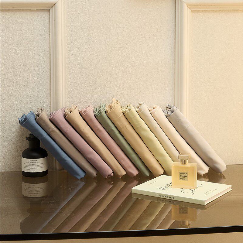 100 Xinjiang long staple cotton four-season cotton solid color simple single product bed sheet pillowcase bed hat cotton quilt cover