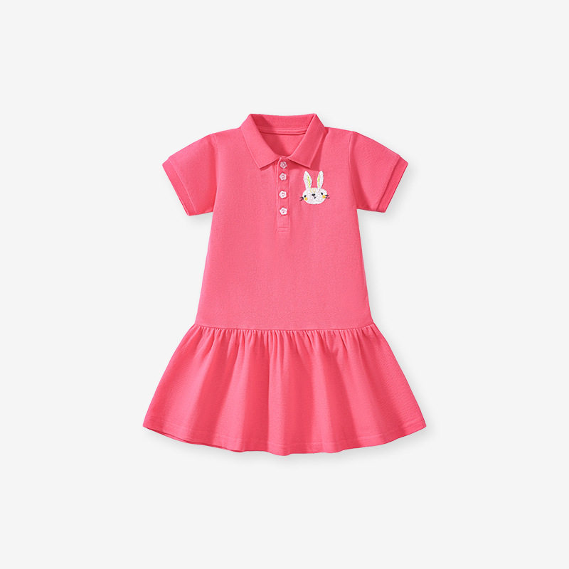 Short-sleeve Girls' Dress, Summer Cute Kids' Skirt, Cotton Kids' Dress