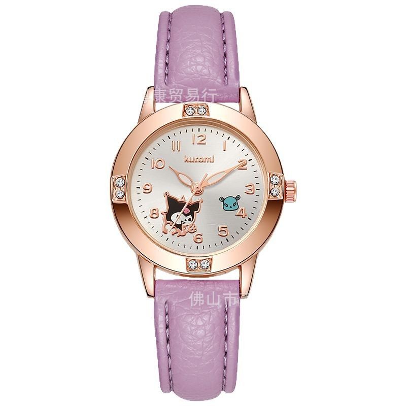Rose Gold Diamond Belt Children's Watch Student Girl Girl Exam Watch Sanli Quartz Watch Cross-Border Wholesale