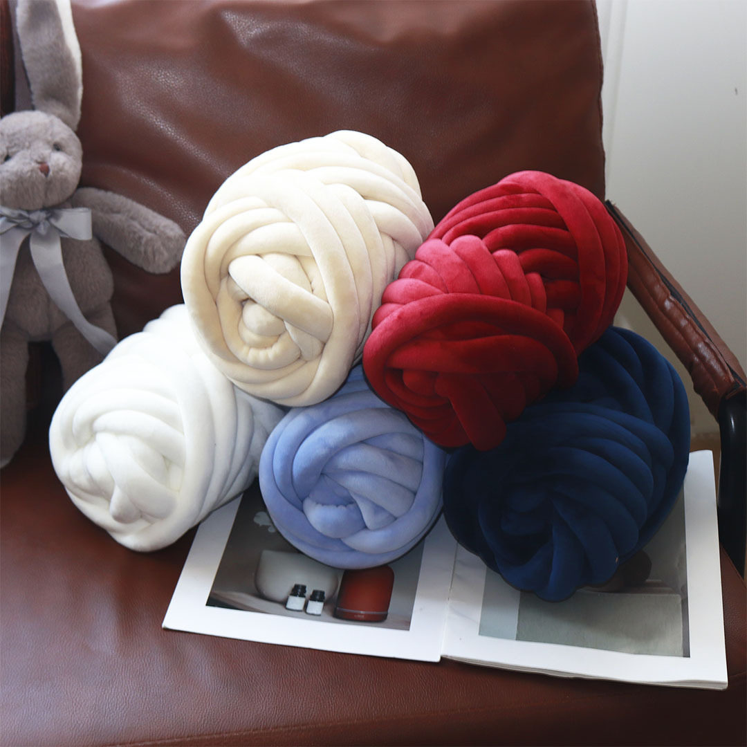 Amazon Crystal Velvet Filled Cotton Super Thick Icelandic Wool Hand-Knitted Blanket Thread Icelandic Thread Extra Thick Wool