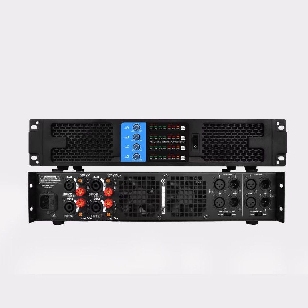 Professional Digital Power Amplifier Pure Post-Stage High-Power Four-Channel Ktv Stage Outdoor Performance Audio Amplifier