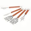 Wholesale Creative Outdoor Barbecue Tools Multifunctional Shovel Fork Clip Stainless Steel Bbq Combination Barbecue Set Handbag