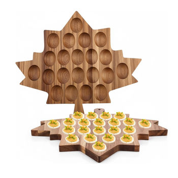 Wooden Egg Tray Christmas Household Cutting Board Steak Deli Board Egg Storage and Organization Tray Double-Sided
