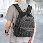 Cross-border Fashion All-match Letter Backpack Simple Checkerboard Student Schoolbag Women's Large Capacity Leisure Travel Backp