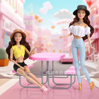 Foreign Trade Cross-Border 30cm Big-Body Barbie Doll Summer Outdoor Leisure Fashion Party Beach Fashion Show
