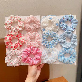 Children's Large Intestine Hair Ring Girls' 2025 New Style Hair Accessories Baby Ball Head Artifact for Little Girls Korean Style Hair Rope