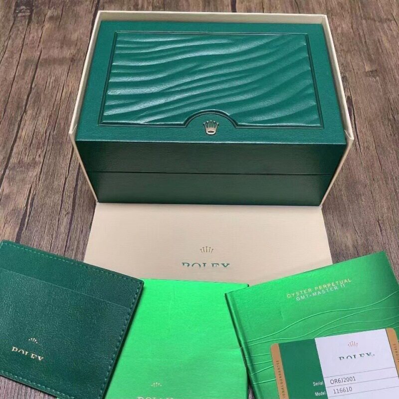 Factory Direct Supply In-Stock Laojia Original Wooden Box Green Watch Box High-End Men's and Women's Pu Square Flip Gift Box