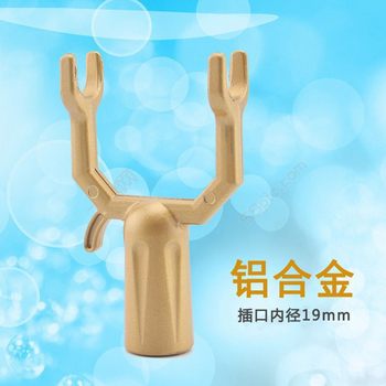 Manufacturer Wholesale Aluminum Alloy Clothes Hanger Head, Extendable Clothes Drying Rod, Fork-Shaped Clothes Rod Accessories with Hook, Multi-Color for Home Use