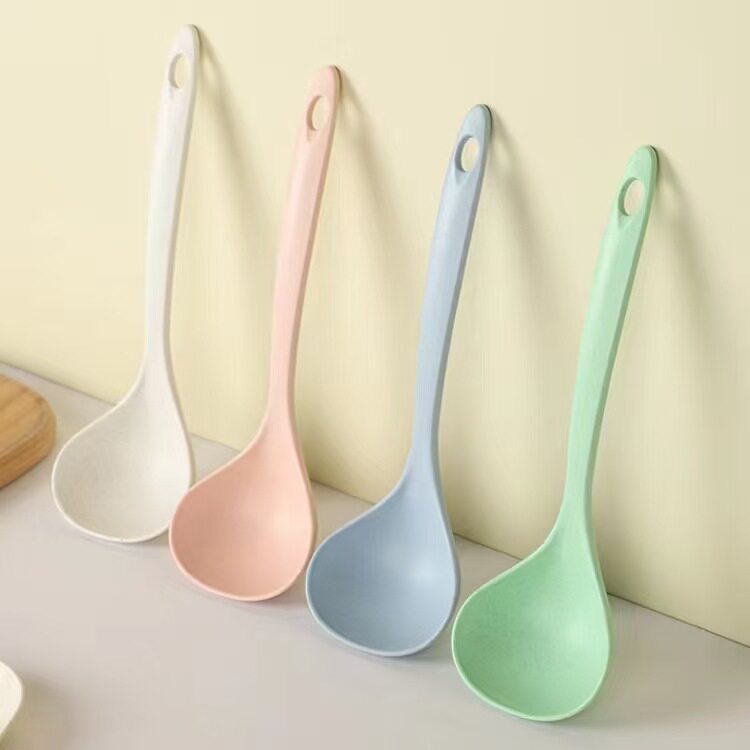 Wheat Straw Spoon Household Tableware Soup Bowl Thickeneded Spoon Rice Spoon Healthy Soup Spoon Wheat Fragrant Round Ear Porridge Spoon Manufacturer