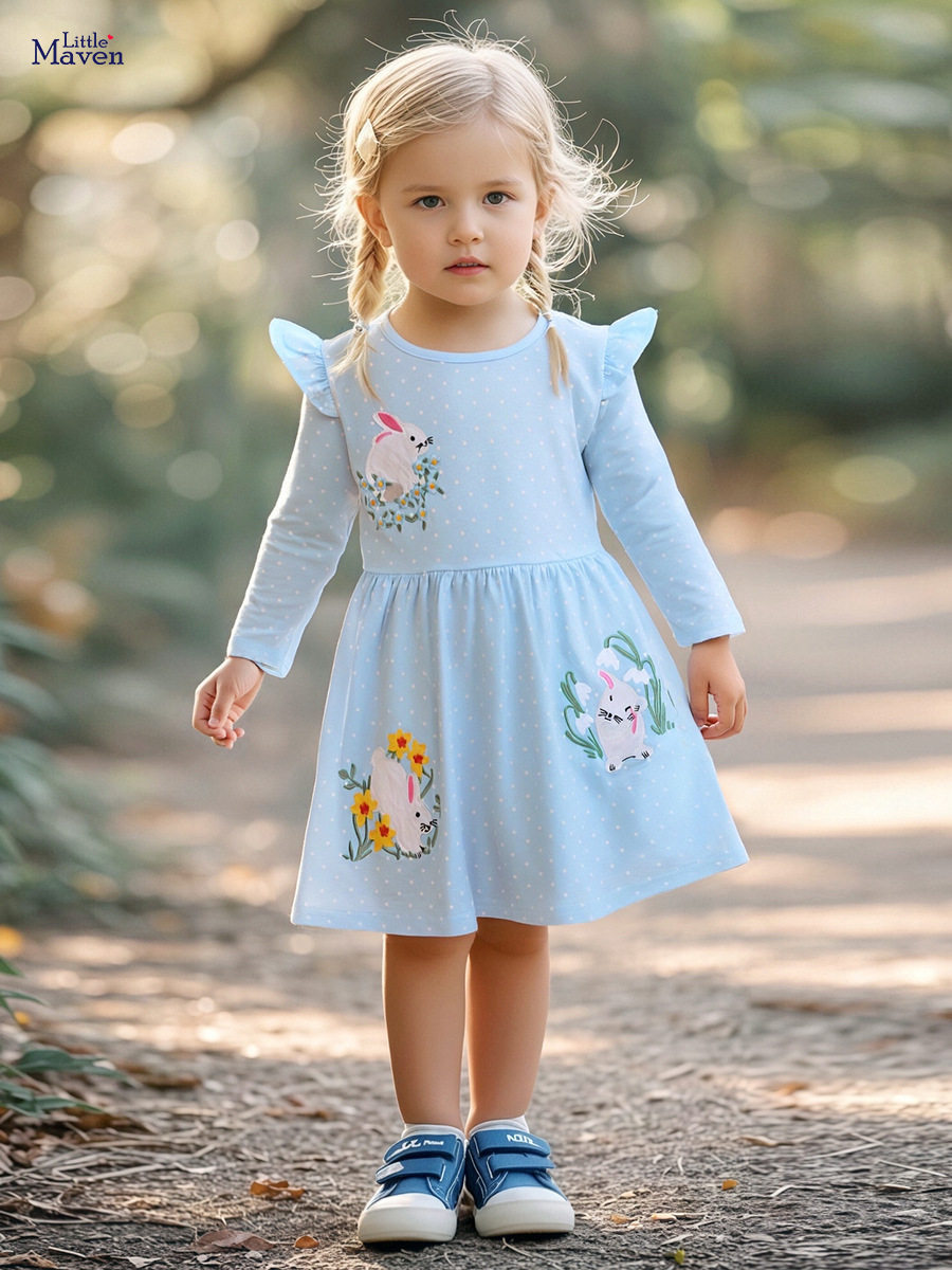 [Style] Kids' Dress, Cartoon Girls' Dress, Autumn Kids' Skirt Wholesale