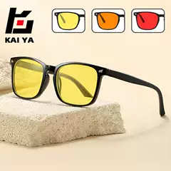 Cross-border retro night vision anti-blue light yellow men's and women's mobile phone flat lens computer competitive game eye protection glasses